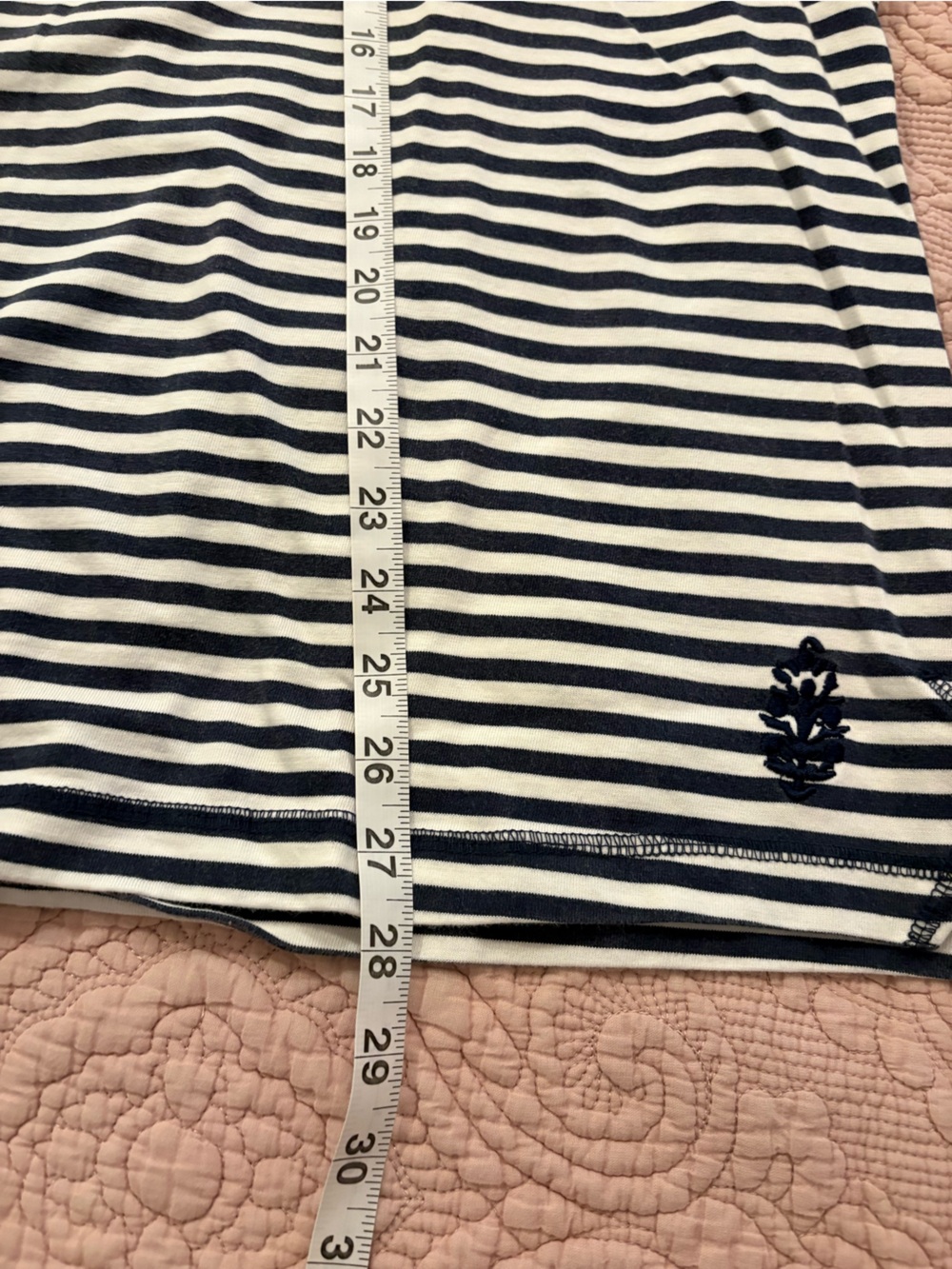 FP Movement by Free People Navy and White Striped Restoration Tee - Picture 7 of 8